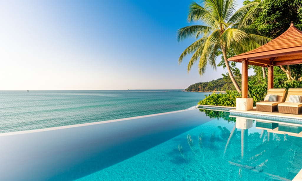Infinity pool with ocean view